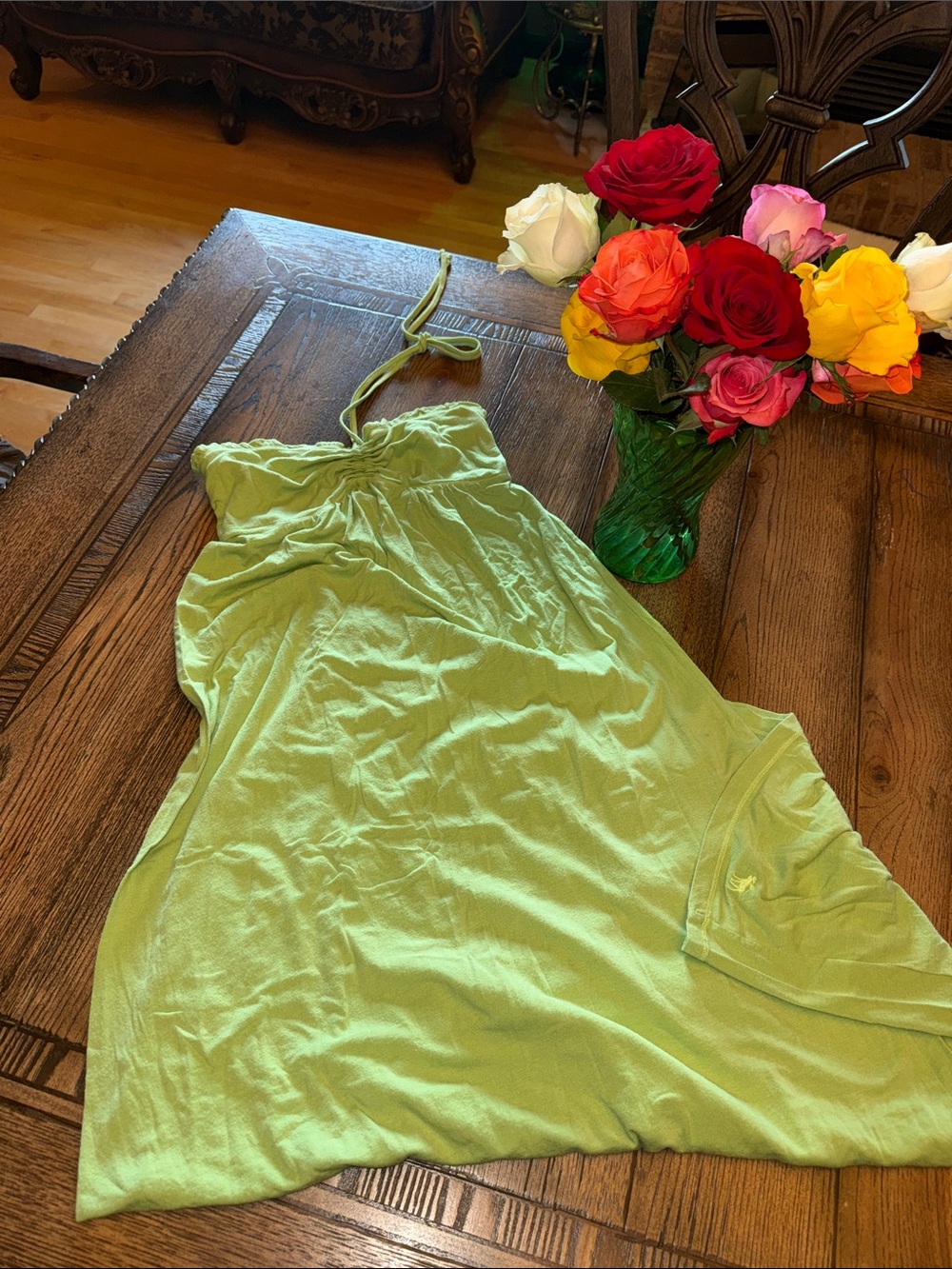 Abercrombie & Fitch Light Green Halter Dress